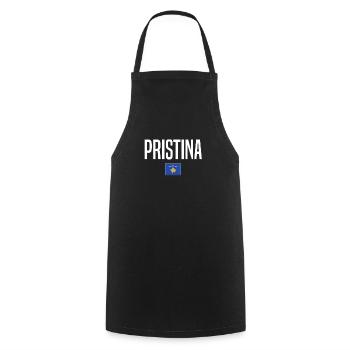 Pristina, Kosovo - Cooking Apron - black - Front - AI Model Male 185 dark (185cm)