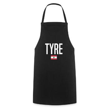 Tyre Libanon - Kochschürze - Schwarz - Vorne - AI Model Male 185 dark (185cm)