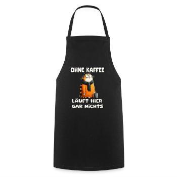 Drôle de chat avec dire du matin - Tablier de cuisine - noir - Devant - AI Model Male 185 dark (185cm)