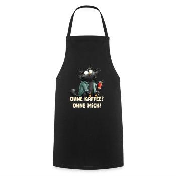 Ohne Kaffee ohne Mich - Kochschürze - Schwarz - Vorne - AI Model Male 185 dark (185cm)