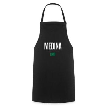 Medina Saudi-Arabien - Kochschürze - Schwarz - Vorne - AI Model Male 185 dark (185cm)
