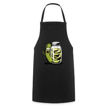 Concombre Concombre Pot - Tablier de cuisine - noir - Devant - AI Model Male 185 dark (185cm)