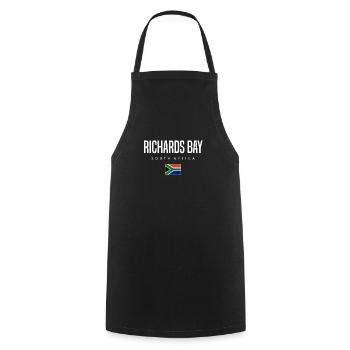 Richards Bay, Afrique du Sud - Tablier de cuisine - noir - Devant - AI Model Male 185 dark (185cm)