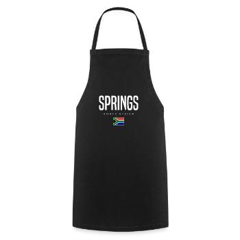 Springs Südafrika - Kochschürze - Schwarz - Vorne - AI Model Male 185 dark (185cm)