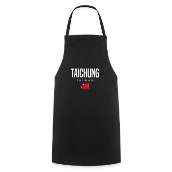 Taichung, Taïwan - Tablier de cuisine - noir - Devant - AI Model Male 185 dark (185cm)