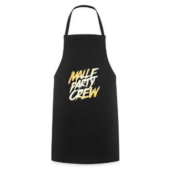 Malle Party Crew - Kochschürze - Schwarz - Vorne - AI Model Male 185 dark (185cm)