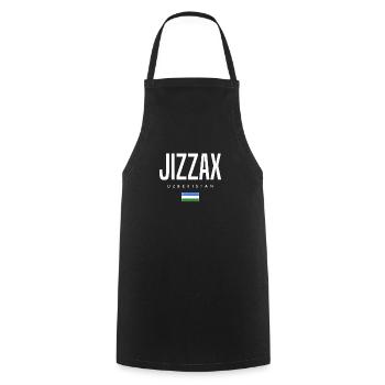 Jizzax Usbekistan - Kochschürze - Schwarz - Vorne - AI Model Male 185 dark (185cm)
