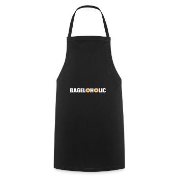 Bagel Spruch Geschenk - Kochschürze - Schwarz - Vorne - AI Model Male 185 dark (185cm)