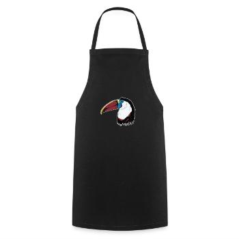 White-breasted toucan toucan bird - Cooking Apron - black - Front - AI Model Male 185 dark (185cm)