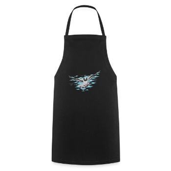 Pigeon fanciers - Cooking Apron - black - Front - AI Model Male 185 dark (185cm)