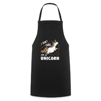 Licorne je suis une licorne - Tablier de cuisine - noir - Devant - AI Model Male 185 dark (185cm)
