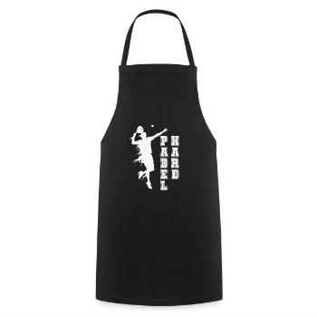 Padel Hard Tennis Sport et balle - Tablier de cuisine - noir - Devant - AI Model Male 185 dark (185cm)