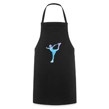 Eiskunstlauf Schlittschuh laufen Eis - Kochschürze - Schwarz - Vorne - AI Model Male 185 dark (185cm)