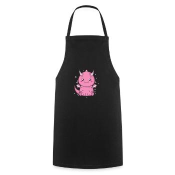 little baby dragon mythical creature fairy tale - Cooking Apron - black - Front - AI Model Male 185 dark (185cm)