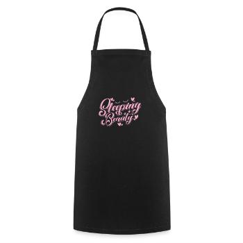 Sleeping Beauty sleep like a baby - Cooking Apron - black - Front - AI Model Male 185 dark (185cm)