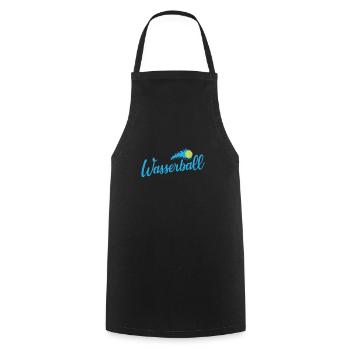 Wasserball Wasserbecken Ballsport Hobby - Kochschürze - Schwarz - Vorne - AI Model Male 185 dark (185cm)