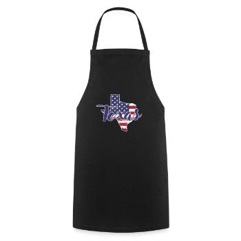 Texas en Amérique Flag Outline Map State - Tablier de cuisine - noir - Devant - AI Model Male 185 dark (185cm)