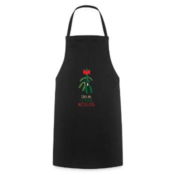Nimm mich zu deinem Mistelzweig Symbol der Liebe Lustig - Kochschürze - Schwarz - Vorne - AI Model Male 185 dark (185cm)