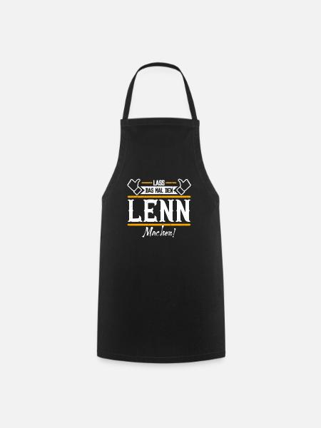 Lenn Geschenkidee Geschenk Geburtstag - Kochschürze - Schwarz