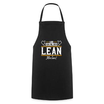 Lean Geschenkidee Geschenk Geburtstag - Kochschürze - Schwarz - Vorne - AI Model Male 185 dark (185cm)