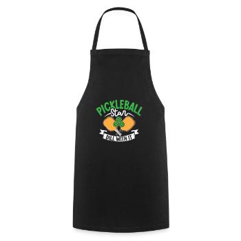 Pickleball Player Pickleball Paddle Pickleball - Cooking Apron - black - Front - AI Model Male 185 dark (185cm)