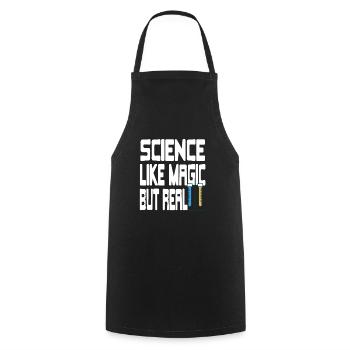 La science comme la magie mais un vrai professeur de sciences drôle - Tablier de cuisine - noir - Devant - AI Model Male 185 dark (185cm)