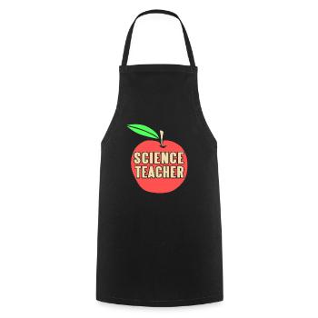Science Teacher Cute Retro Teacher Designs - Cooking Apron - black - Front - AI Model Male 185 dark (185cm)