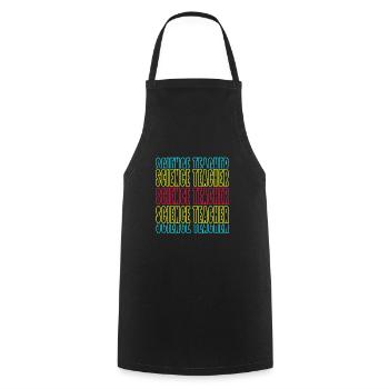 SCIENCE TEACHER Retro Vintage Teacher Designs - Cooking Apron - black - Front - AI Model Male 185 dark (185cm)
