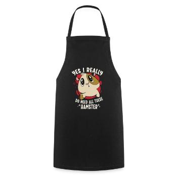 Yes, I really need all these hamsters - Cooking Apron - black - Front - AI Model Male 185 dark (185cm)
