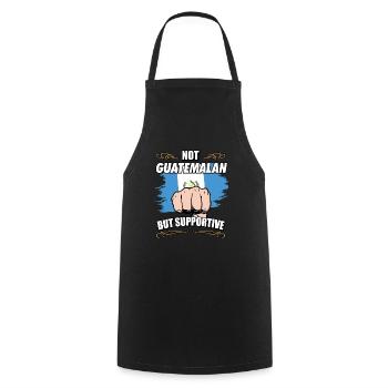 Not Guatemalan But Supportive Travel Tourist - Cooking Apron - black - Front - AI Model Male 185 dark (185cm)
