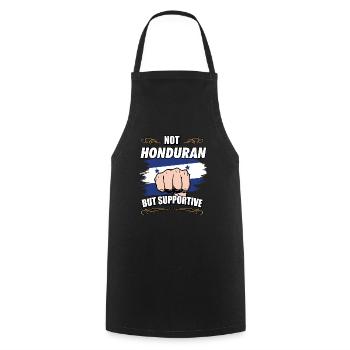 Pas hondurien mais un touriste de voyage de soutien - Tablier de cuisine - noir - Devant - AI Model Male 185 dark (185cm)