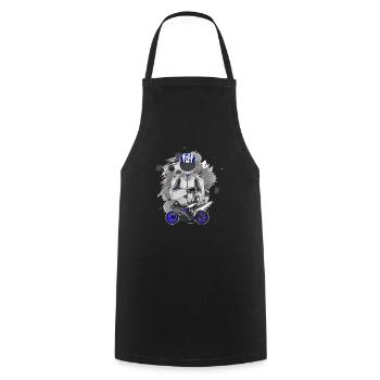 Motorcycle Lifestyle / Motorcycle / Motorcycle biker - Cooking Apron - black - Front - AI Model Male 185 dark (185cm)