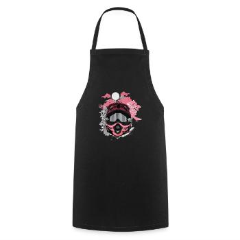 Motocross / Enduro / Freestyle mx / Dirtbike retro - Cooking Apron - black - Front - AI Model Male 185 dark (185cm)