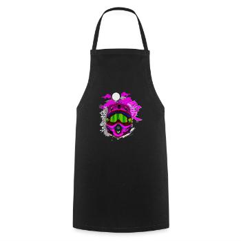 Motocross / Enduro / Freestyle mx / Dirtbike retro - Cooking Apron - black - Front - AI Model Male 185 dark (185cm)