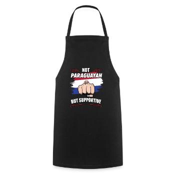 Pas paraguayen mais touristique de voyage de soutien - Tablier de cuisine - noir - Devant - AI Model Male 185 dark (185cm)