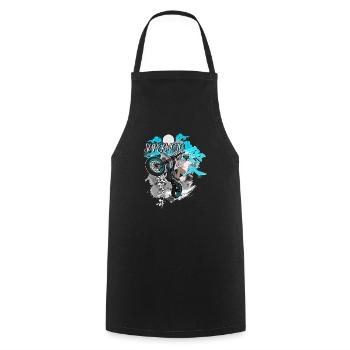 Motocross / Enduro / Freestyle mx / Dirtbike retro - Cooking Apron - black - Front - AI Model Male 185 dark (185cm)