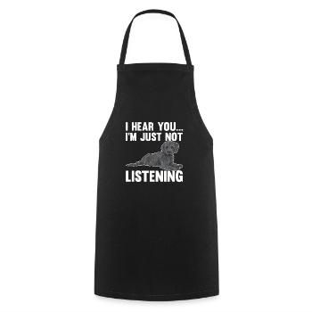 Labradoodle Dog - Cooking Apron - black - Front - AI Model Male 185 dark (185cm)