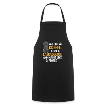 Labradoodle Dog - Cooking Apron - black - Front - AI Model Male 185 dark (185cm)
