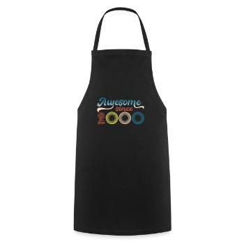 Year 2000 Retro Bitrthday Limited Edition - Cooking Apron - black - Front - AI Model Male 185 dark (185cm)