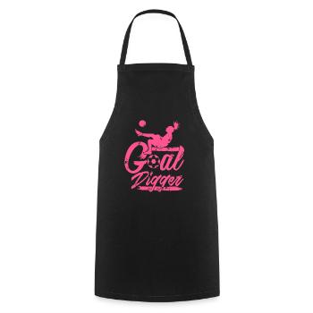 Goal Digger Retro Funny Football Player Designs - Tablier de cuisine - noir - Devant - AI Model Male 185 dark (185cm)