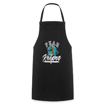 Fear The Keeper Cool Retro Vintage Joueur de football - Tablier de cuisine - noir - Devant - AI Model Male 185 dark (185cm)