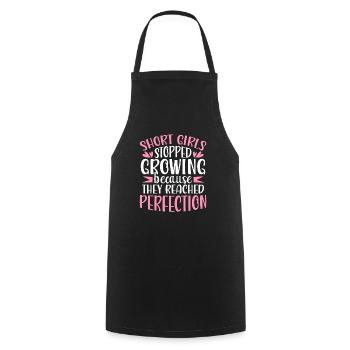 Les filles ont cessé de grandir à cause de la perfection - Tablier de cuisine - noir - Devant - AI Model Male 185 dark (185cm)