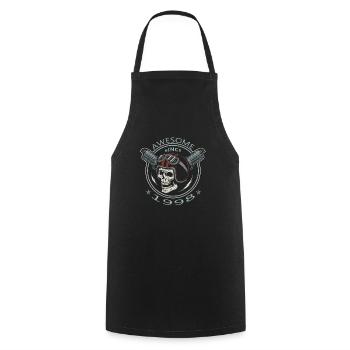 Awesome since 1998, biker's birthday - Cooking Apron - black - Front - AI Model Male 185 dark (185cm)