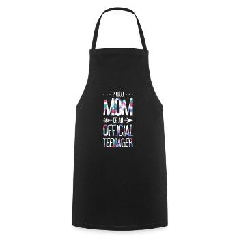 Fière maman d’un adolescent officiel de 13 ans. - Tablier de cuisine - noir - Devant - AI Model Male 185 dark (185cm)