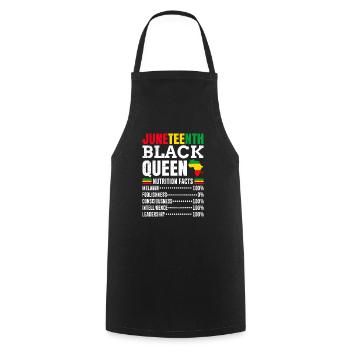 Juneteenth Black Queen African Woman - Cooking Apron - black - Front - AI Model Male 185 dark (185cm)