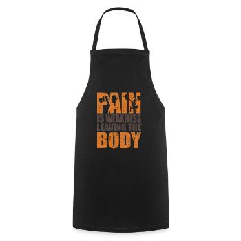 Bodybuilder Kraftsport Fitness Motiv - Kochschürze - Schwarz - Vorne - AI Model Male 185 dark (185cm)