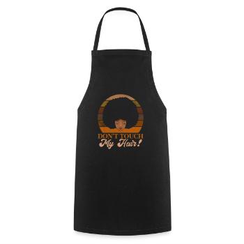 Afro Haare Afro Look Locken Afrikanische Frau - Kochschürze - Schwarz - Vorne - AI Model Male 185 dark (185cm)
