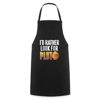 I'd Rather Look For Pluto Retro Funny Astronomer - Cooking Apron - black - Front - AI Model Male 185 dark (185cm)