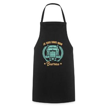 Routier Humour Homme Camionneur Conducteur - Tablier de cuisine - noir - Devant - AI Model Male 185 dark (185cm)