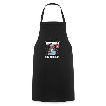 Hacker Programmeur Développeur Informatique - Tablier de cuisine - noir - Devant - AI Model Male 185 dark (185cm)